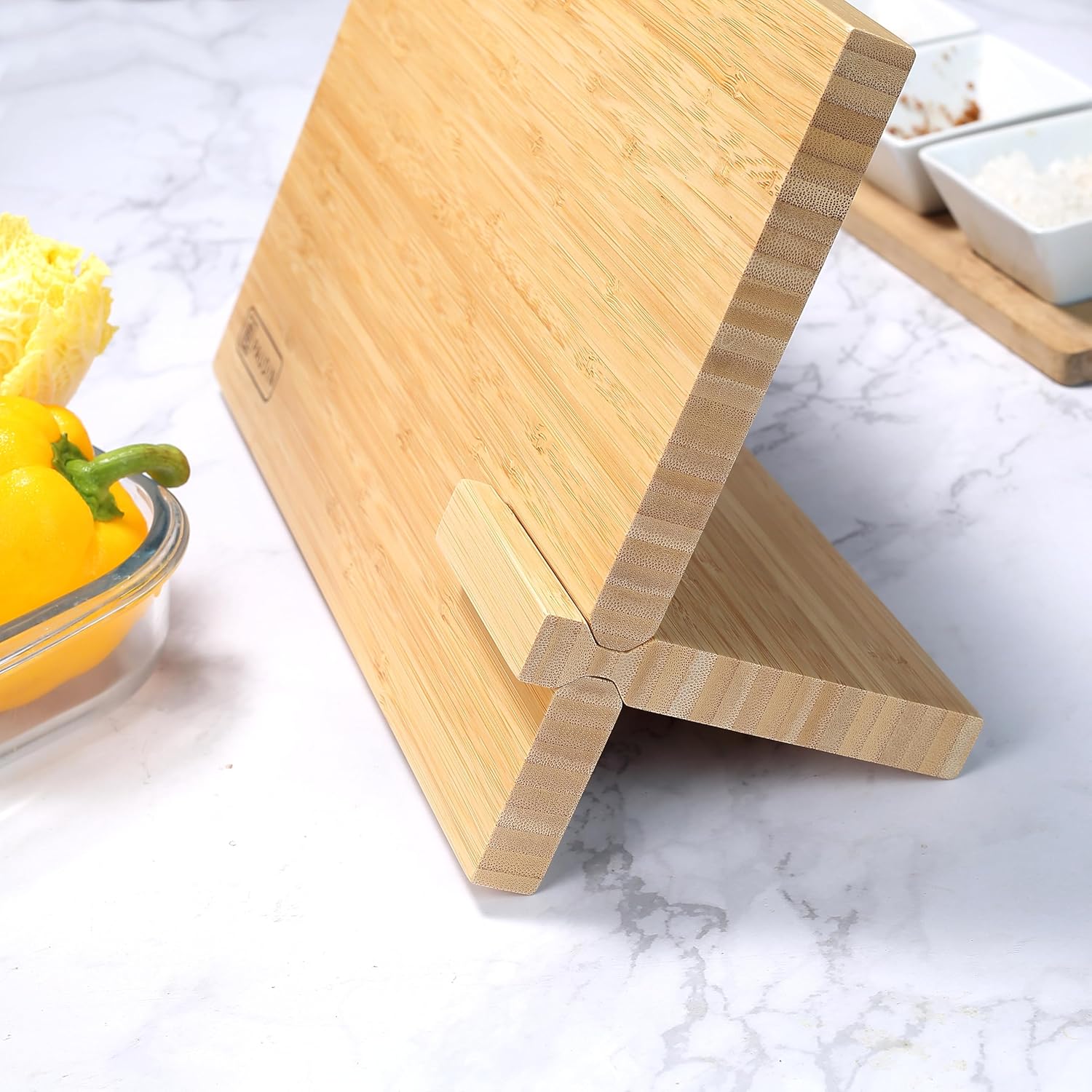 Magnetic Knife Block Bamboo Detachable WS4