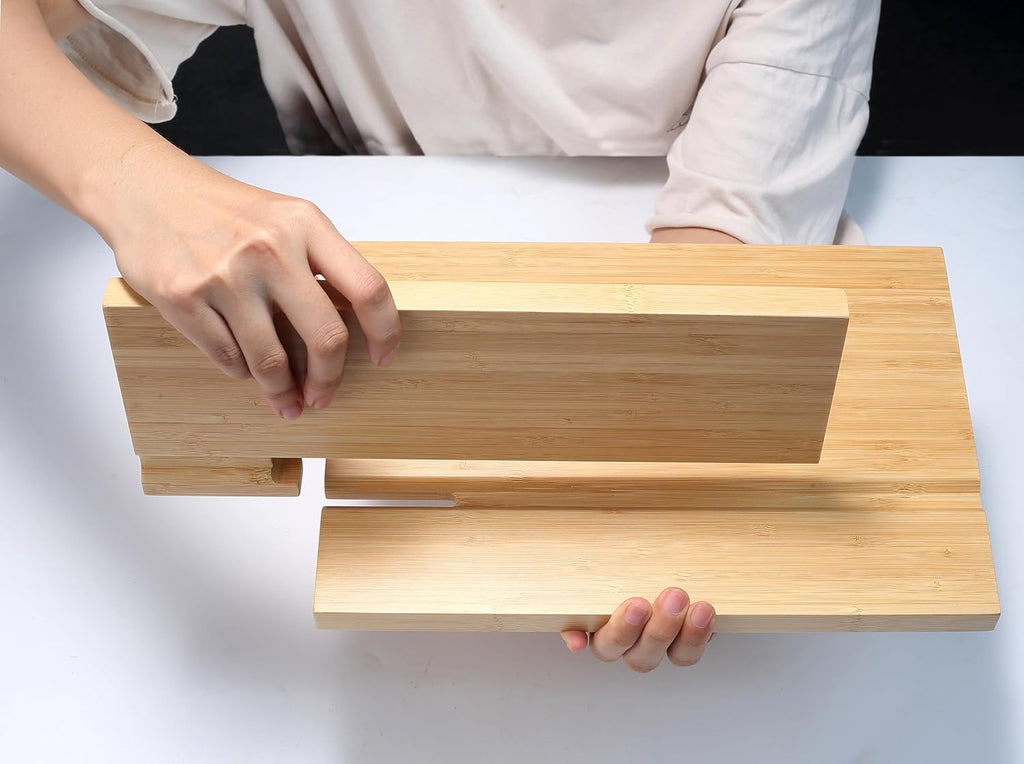 Magnetic Knife Block Bamboo Detachable WS4