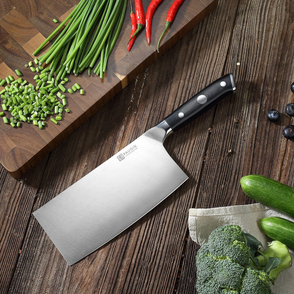 Ultra Dark Premium 8" Chinese Cleaver Knife D4