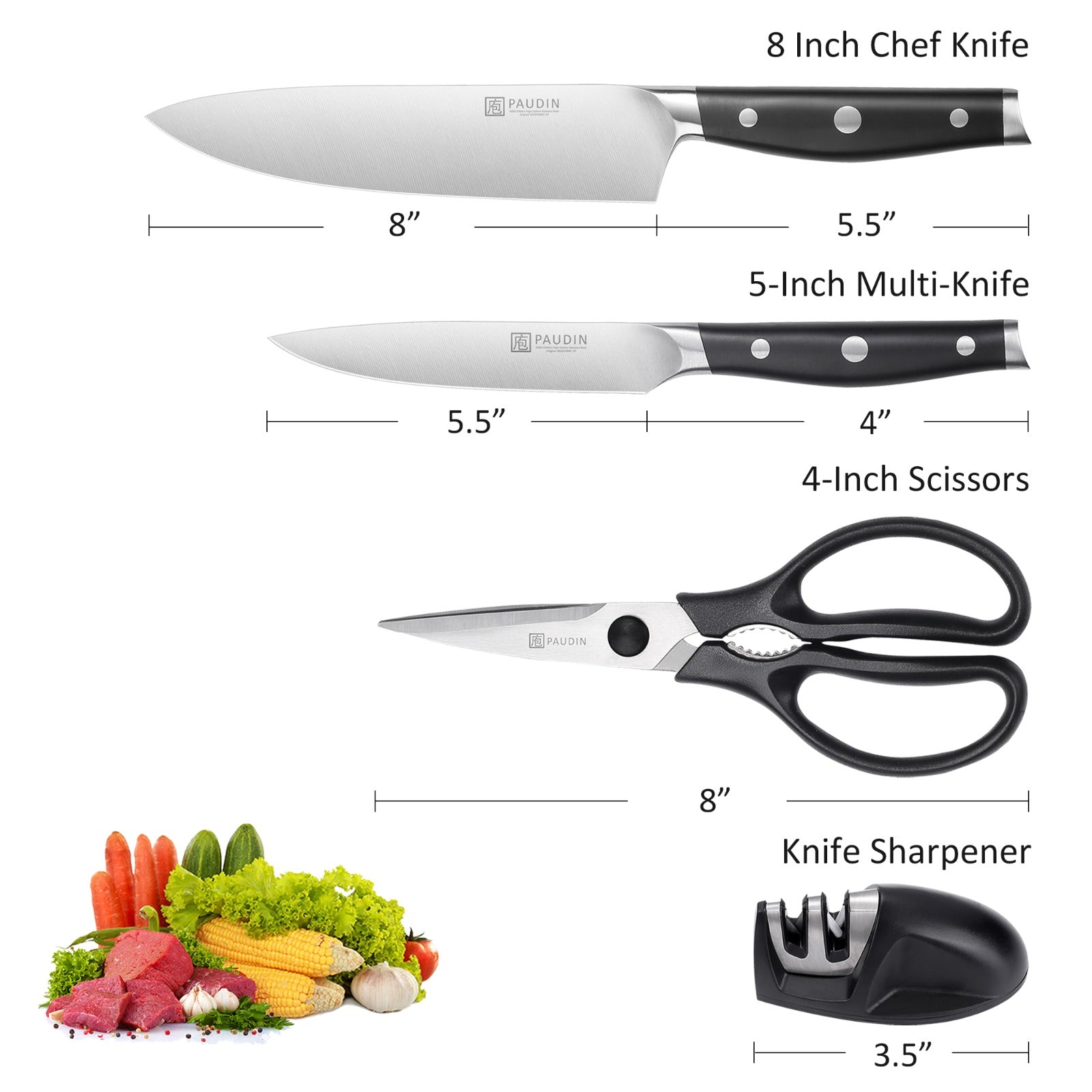 Gordes Pro 4 Pcs Set Knife GS4