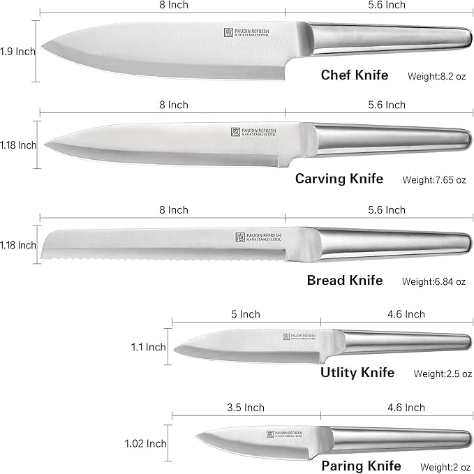 Refresh Hollow 5Pcs Kitchen Knife Set RT5